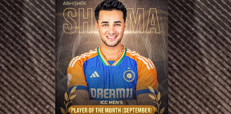 Abhishek Sharma named ICC Player of the Month for September 2025 Abhishek Sharma named ICC Player of the Month for September 2025