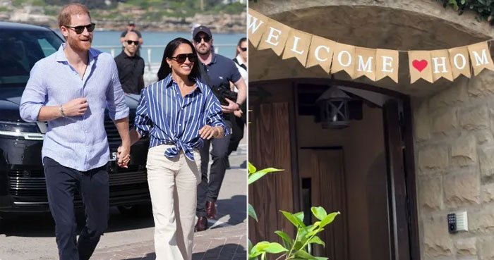 meghan markle, prince harry receive adorable welcome from archie, lilibet after australia trip
