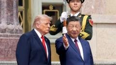in pictures: trump hosted by xi jinping in beijing on two day summit