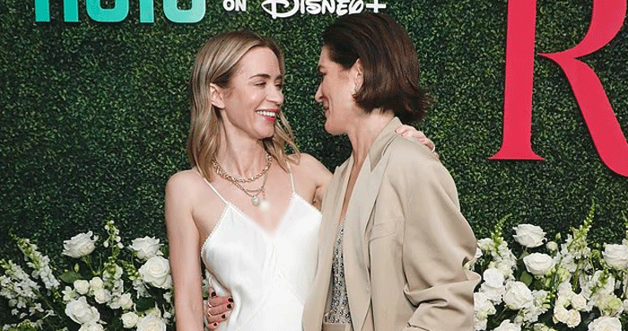 emily blunt supports sister felicity blunt at rivals season 2 premiere